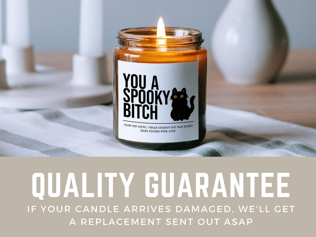 Fun Halloween Candle Decor, You a Spooky Bitch Candle, Funny Halloween Decor, Halloween Candle, Halloween Party Favor, Halloween Cat Decor
