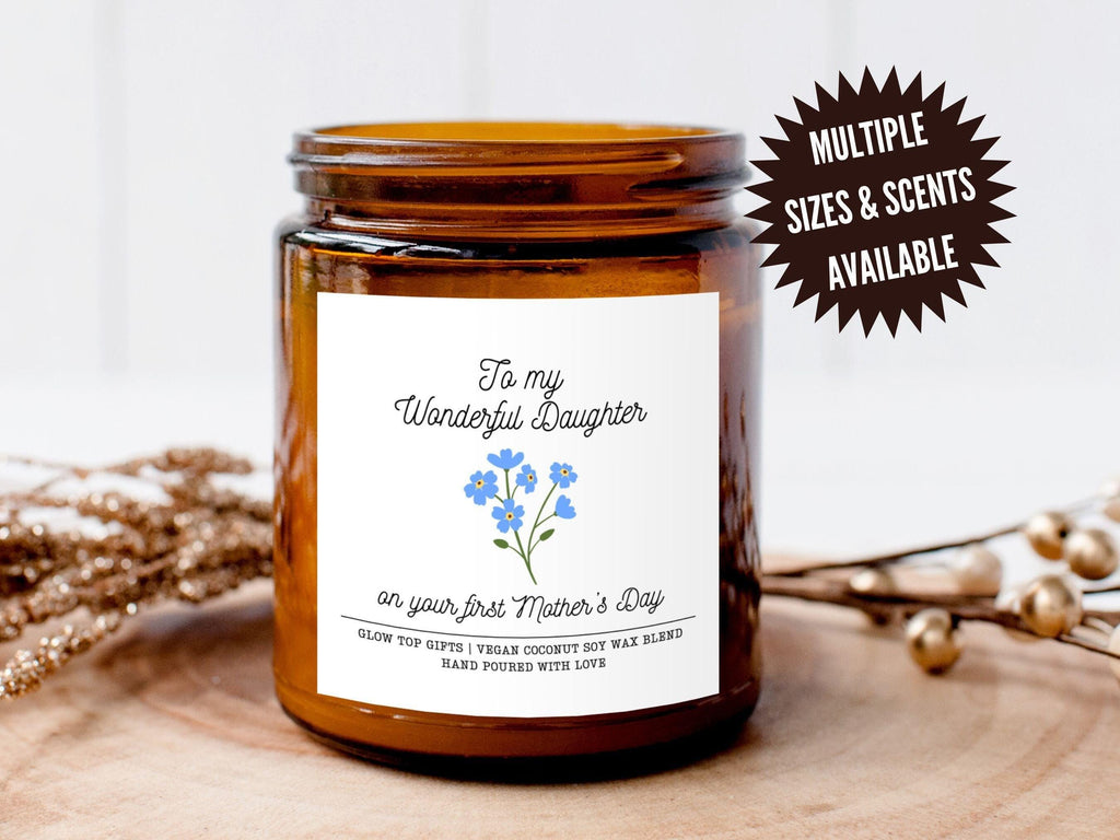 Happy 1st Mother's Day Gift for Daughter, Soy Candle, New Mom Mother's Day Gift, Gift for Daughter on Mothers Day, New Mom Mother's Day Gift