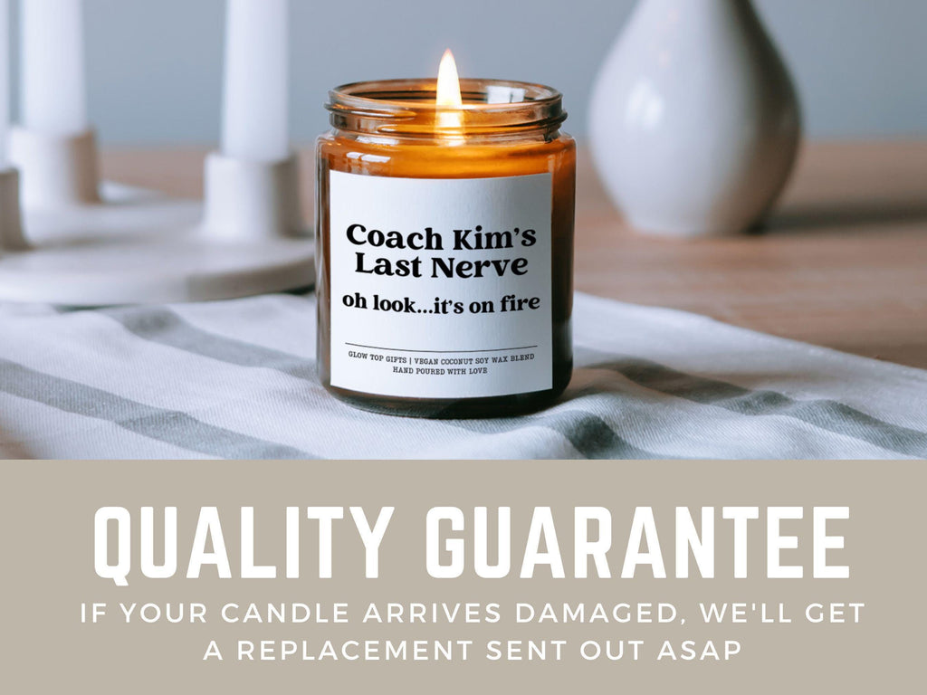 Coach's Last Nerve Candle, Funny Gift for Coach, Personalized Candle Gift, Custom Coach Candle, Christmas Gift for Coach, Custom Coach Gift