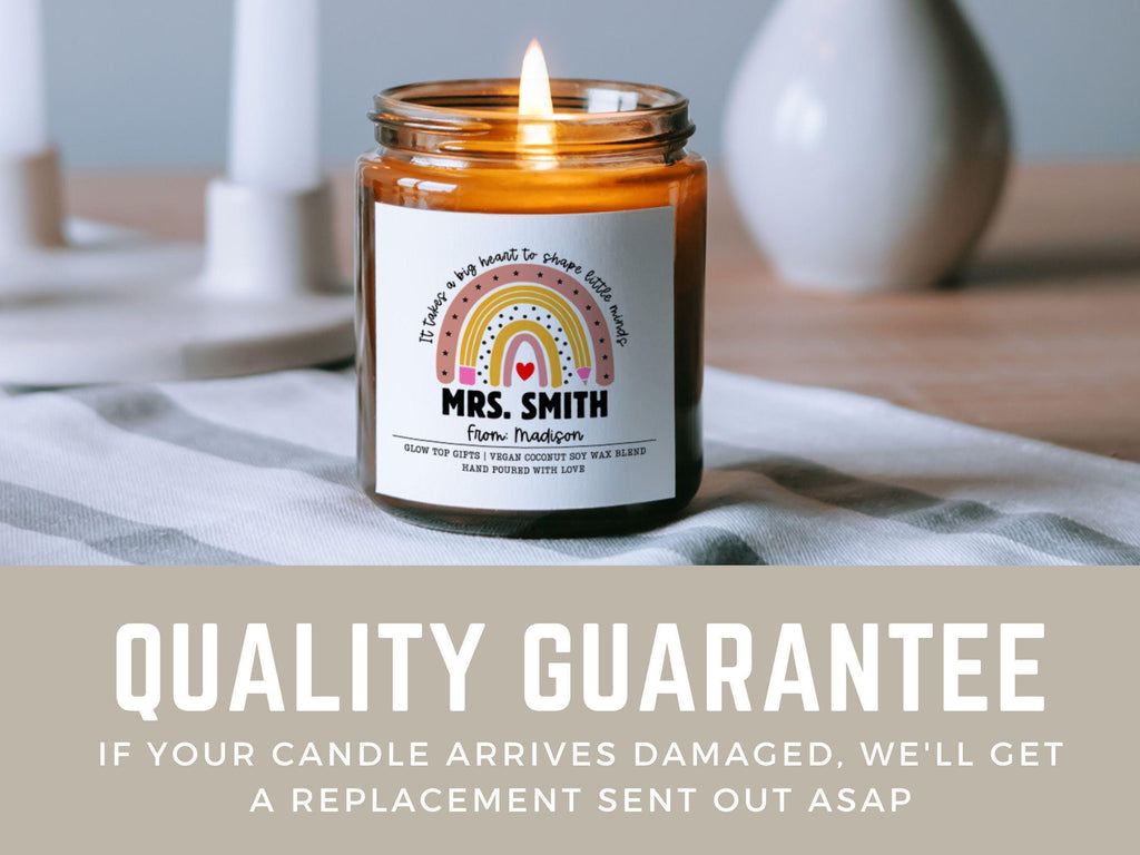 Custom Gift for Teacher, Custom Teacher Candle, It Takes A Big Heart Candle, Christmas Gift for Teacher, Preschool Teacher Gift, Soy Candle