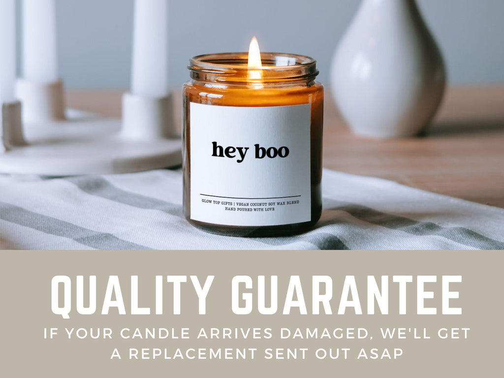 Hey Boo Fall Candle, Halloween Candle, Halloween Gifts, Halloween Decor, Pumpkin Spice Candle, Gift for Girlfriend, Halloween Candle for Her