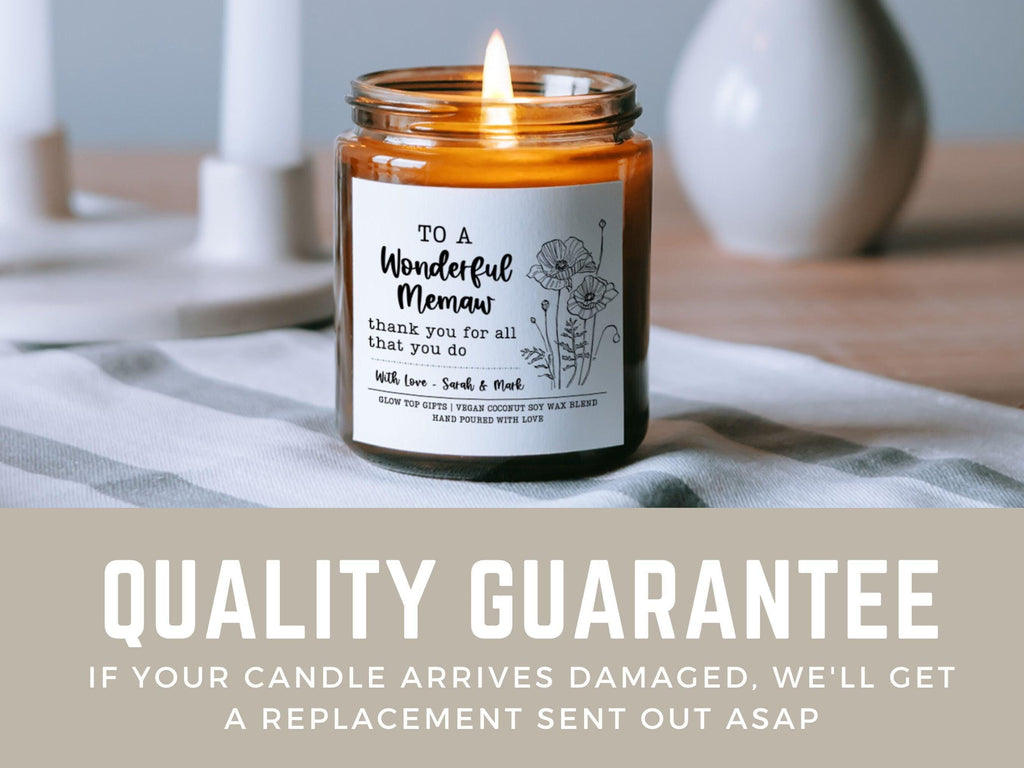 Custom Mother's Day Gift for Memaw for Mother's Day, Soy Candle, Personalized Mother's Day Candle, Gift for Grandma, Memaw Mother's Day