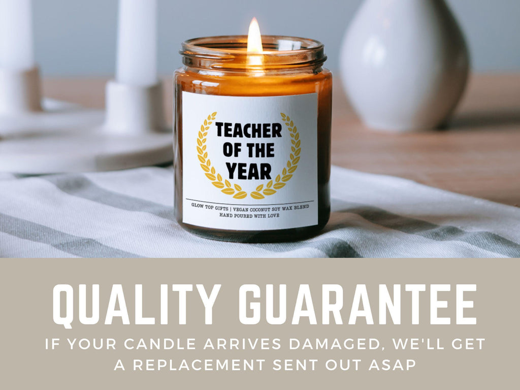 Teacher of the Year Candle, Gift for Teacher Appreciation, Thank You Candle, Christmas Gift for Teacher, Teacher Gift, Teacher Appreciation