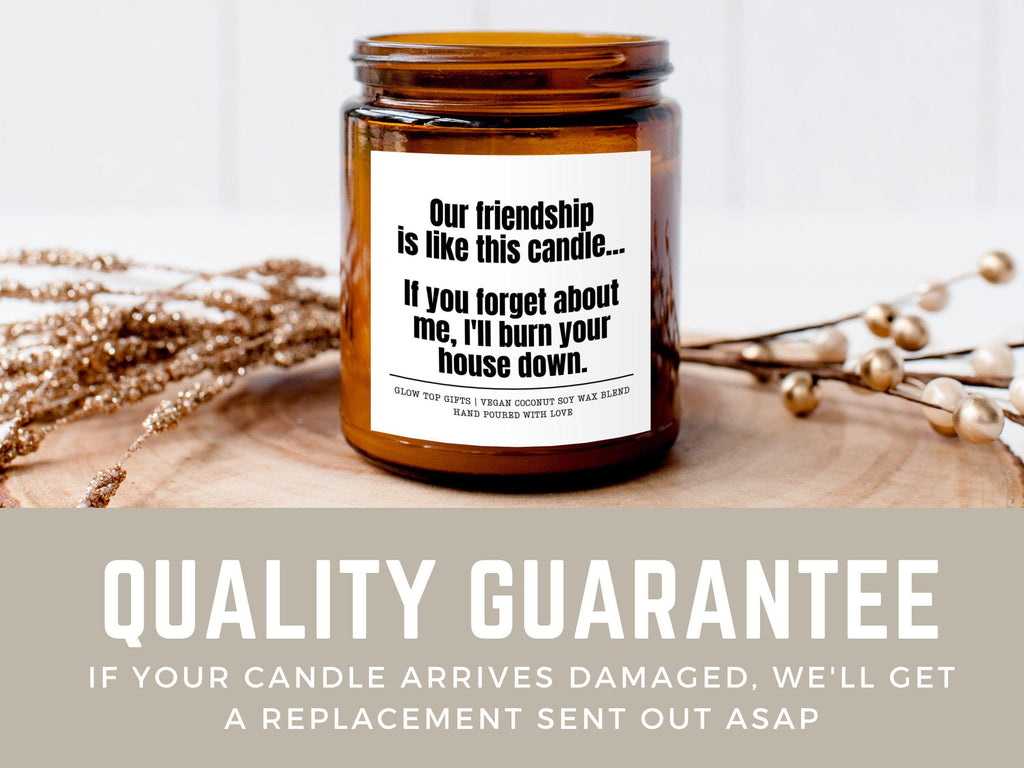 Best Friend Gift Funny Candle Gift For Friend Birthday Gag Gift Housewarming, Moving Leaving Long Distance Friendship is Like This Candle