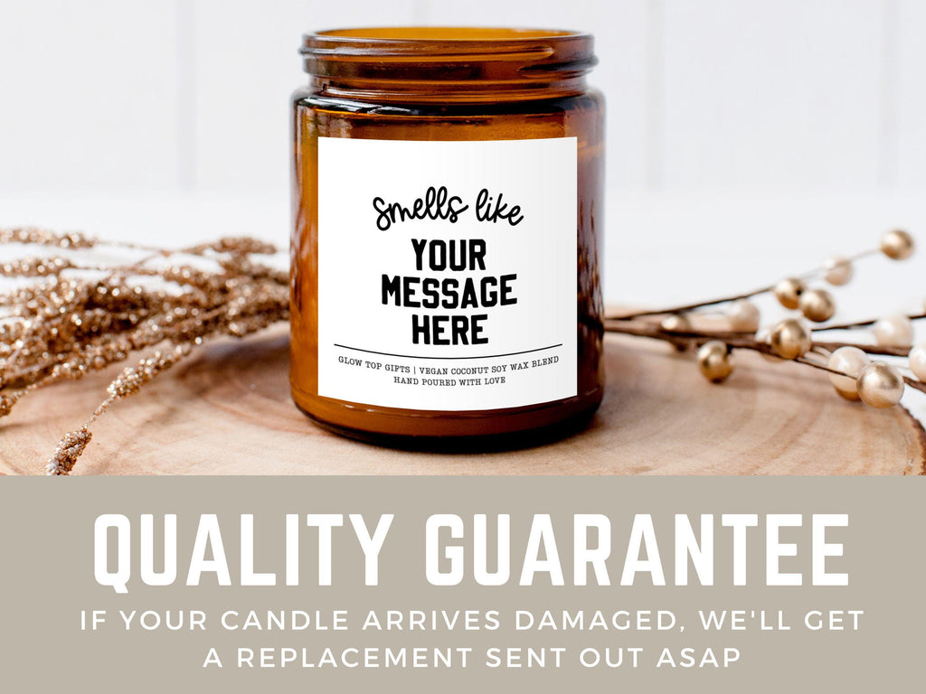 Smells Like Custom Candle, Blank Label Candle, Custom Logo, Personalized Candle, Gift for Her, Best Friend Gift, Personalized Candle Gift