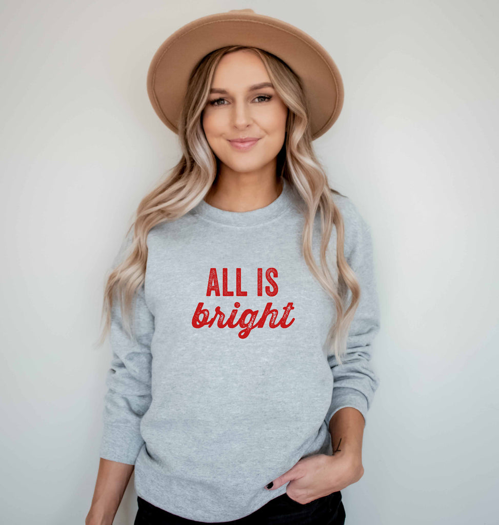All is Bright | Women's Christmas Sweatshirt - Canton Box Co.