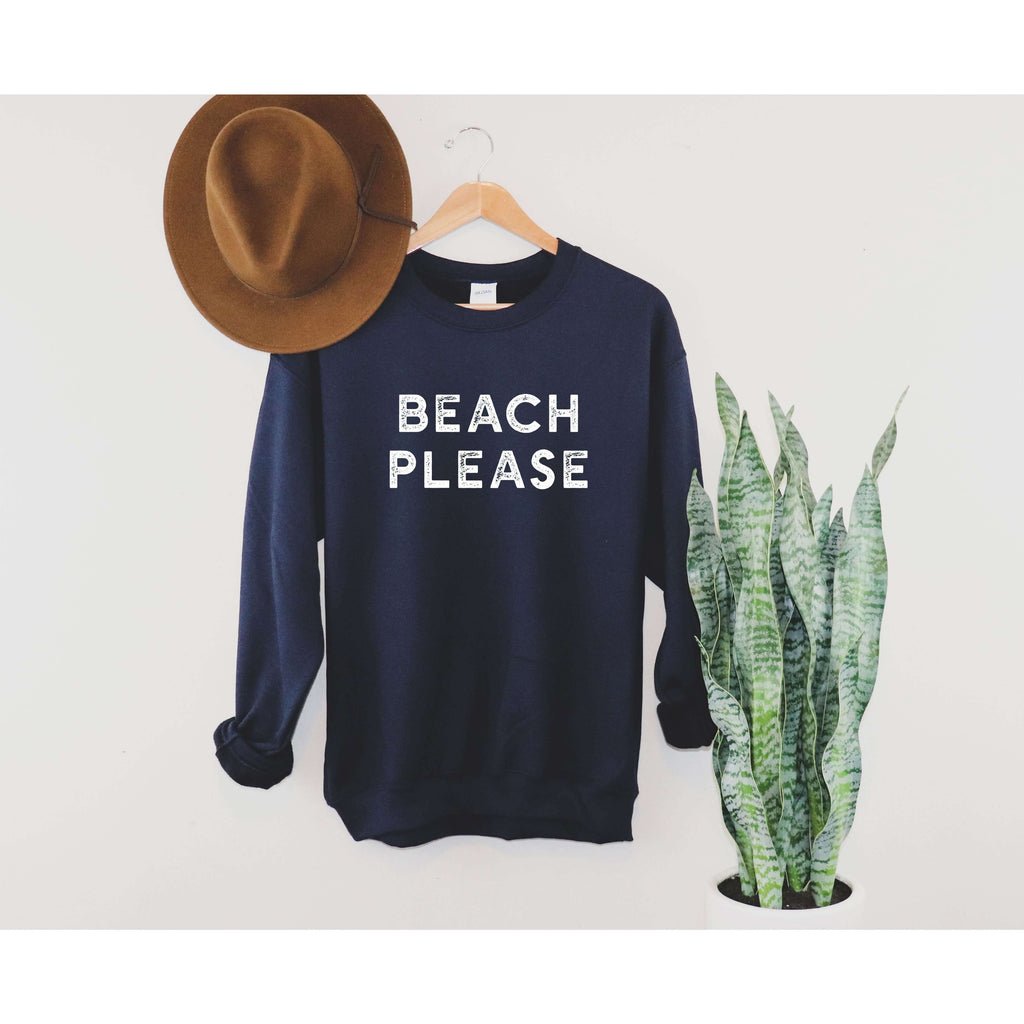 Beach Please | Crew Neck Sweatshirt - Canton Box Co.