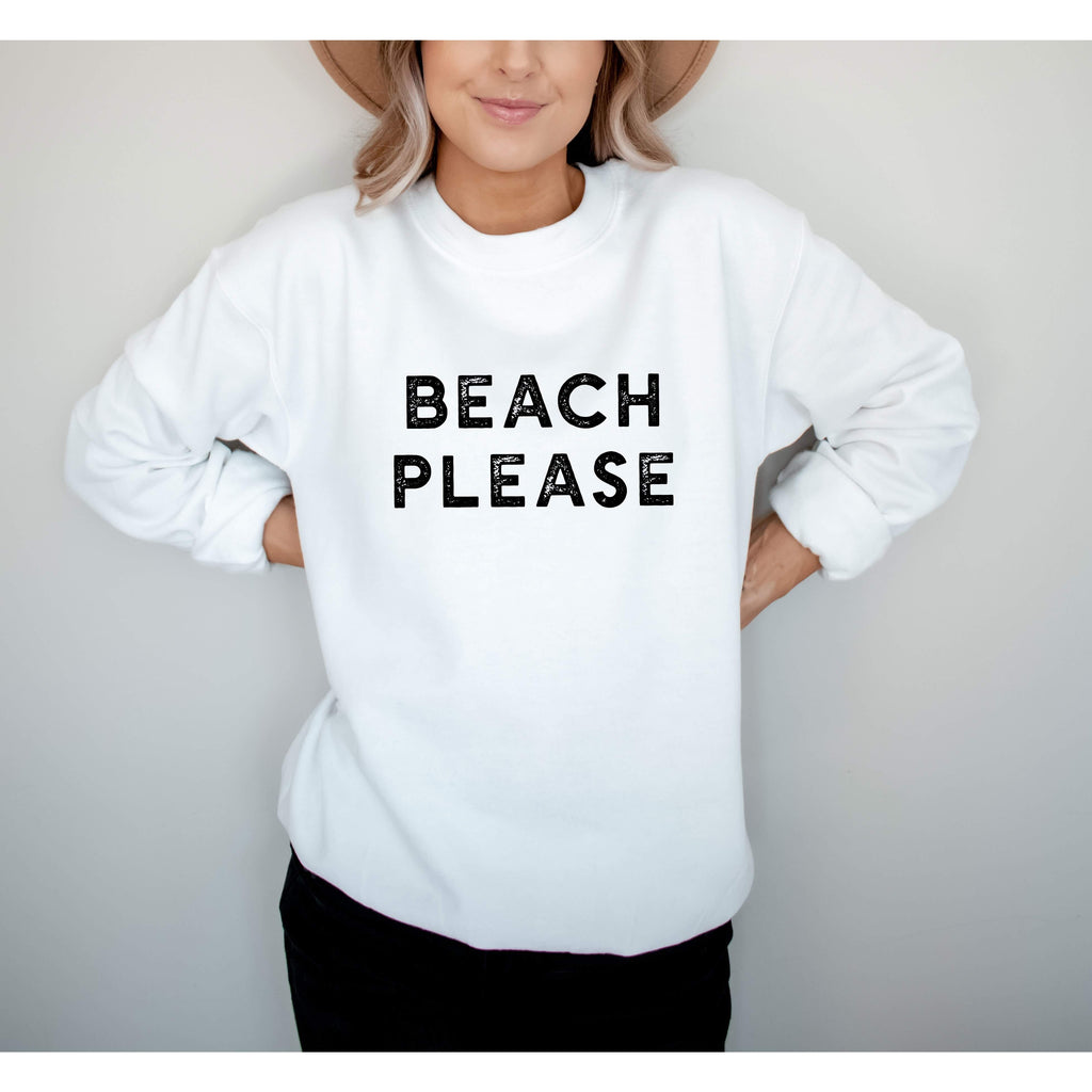 Beach Please | Crew Neck Sweatshirt - Canton Box Co.