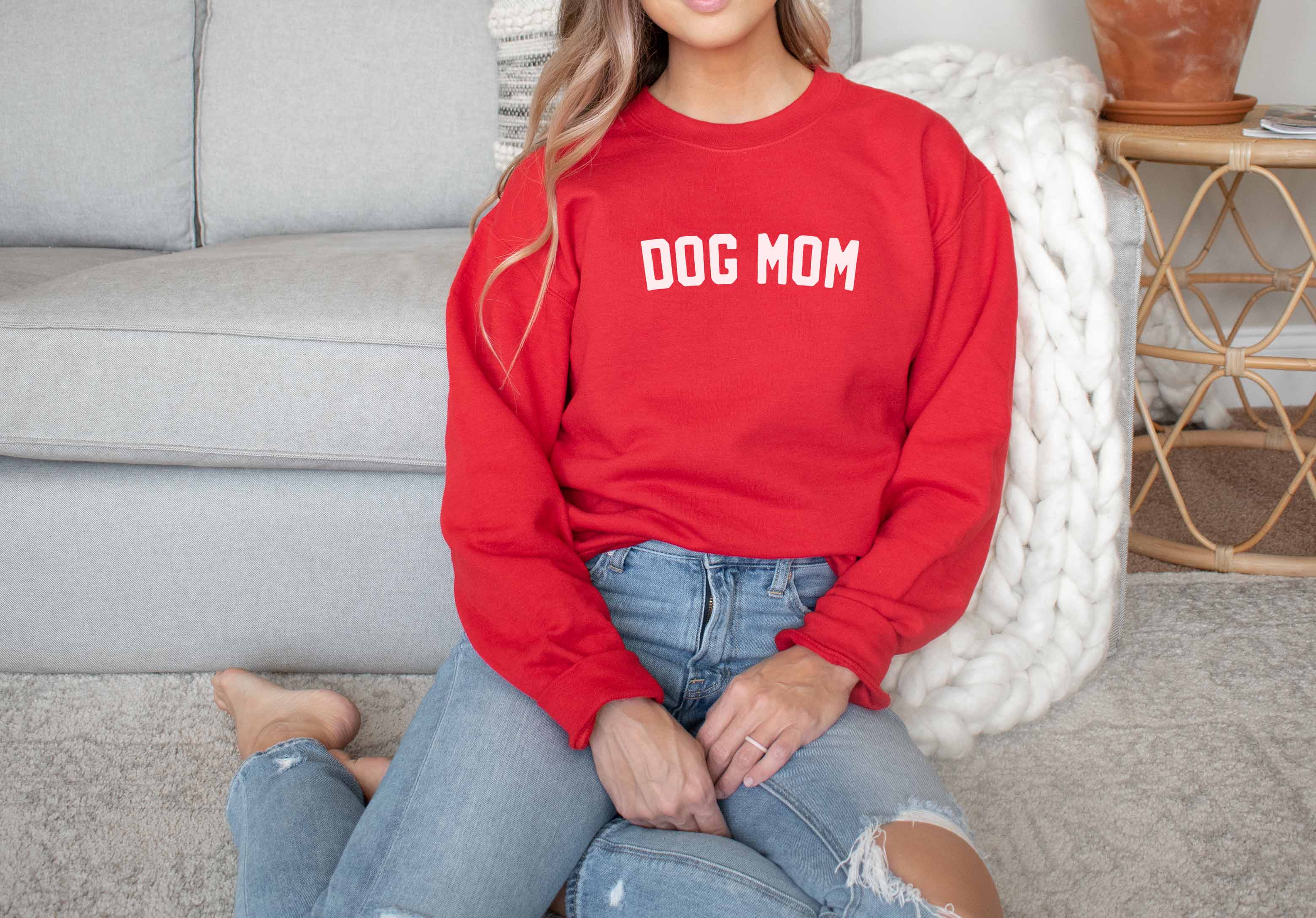 Dog Mom selling Unisex Winter Sweatshirt, Autumn-Winter Sweatshirt with Round Neck, Thick Round Neck Sweatshirt