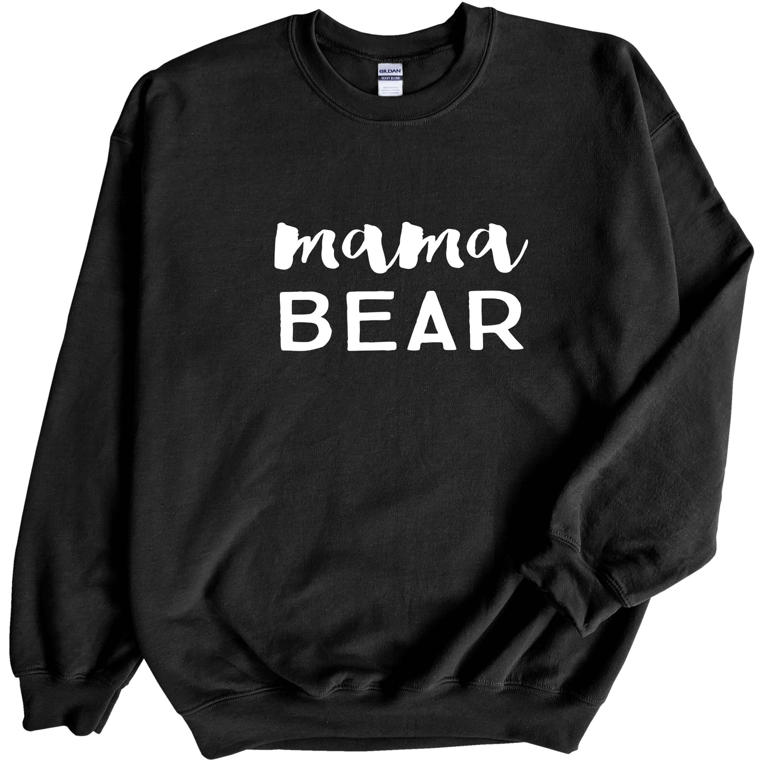 売れ筋商品|||エルエーポップアート カットソー トップス レディース Women's Crewneck Word Art Mama Bear Sweatshirt Top Black Mama Bear - Women's Word Art Crewneck Sweatshirt – LA Pop Art