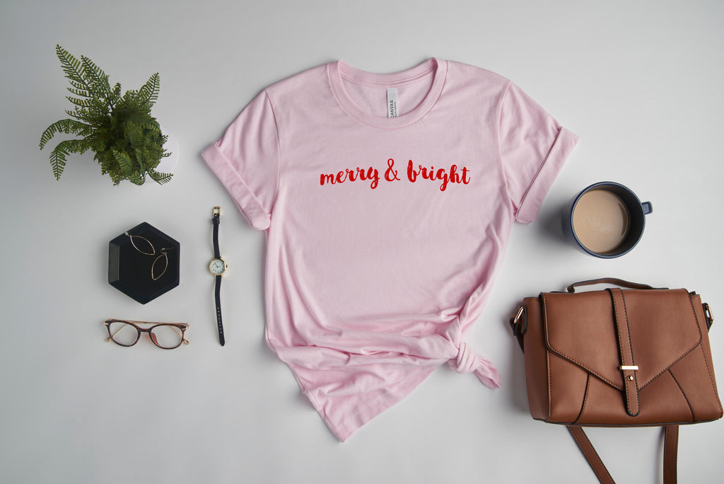 Merry & Bright - Festive Christmas T-Shirt