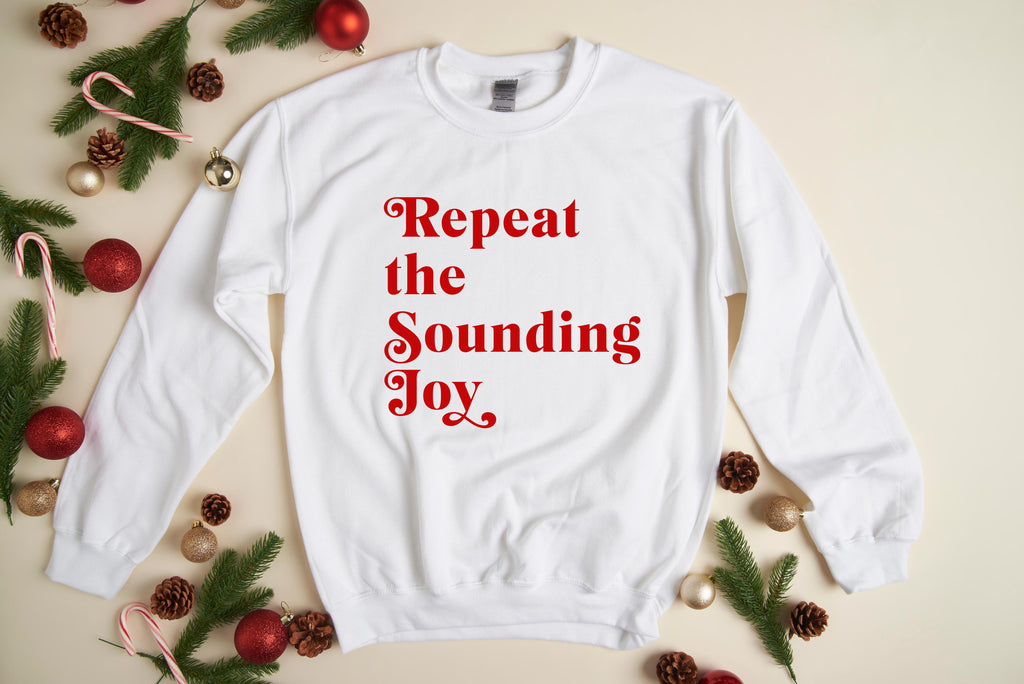 Repeat the Sounding Joy | Women's Christmas Sweatshirt - Canton Box Co.