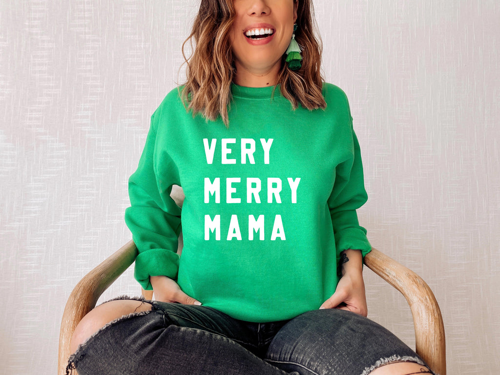 Very Merry Mama | Women's Christmas Sweatshirt - Canton Box Co.