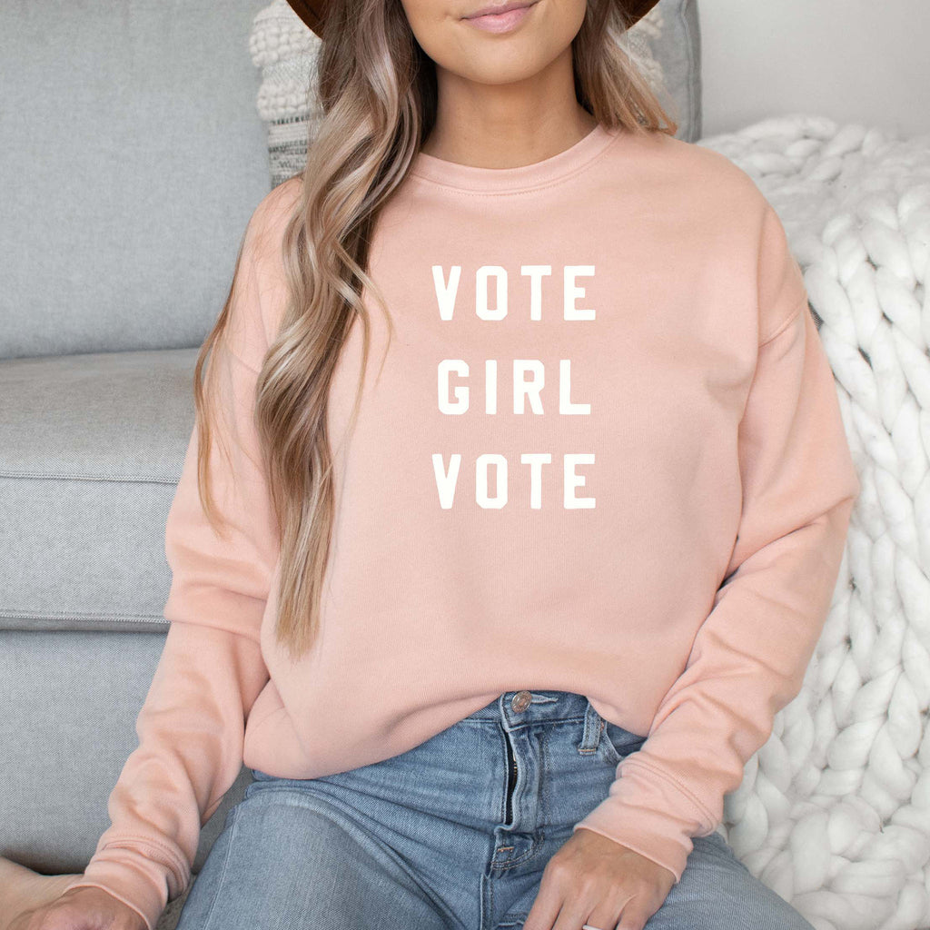 Vote Girl Vote Sweatshirt | Premium Ultra Soft Sweatshirt | Voting Sweatshirt