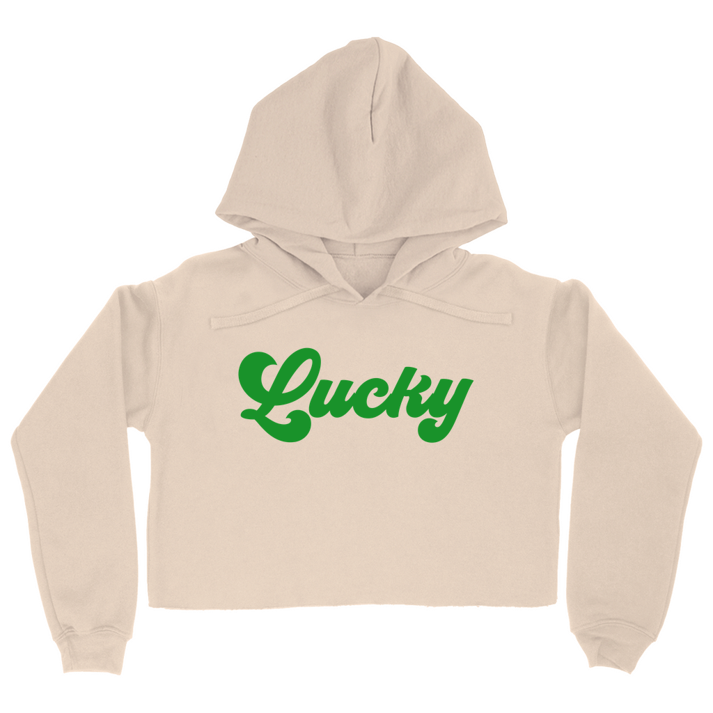 Lucky | Women's Cropped Hoodie | St. Patty's Day Sweatshirt
