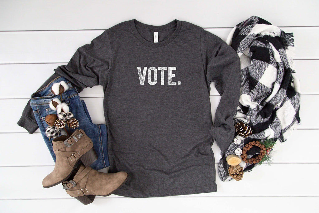 Vote T-Shirt | Long Sleeve Tee | Voting Shirt - Canton Box Co.